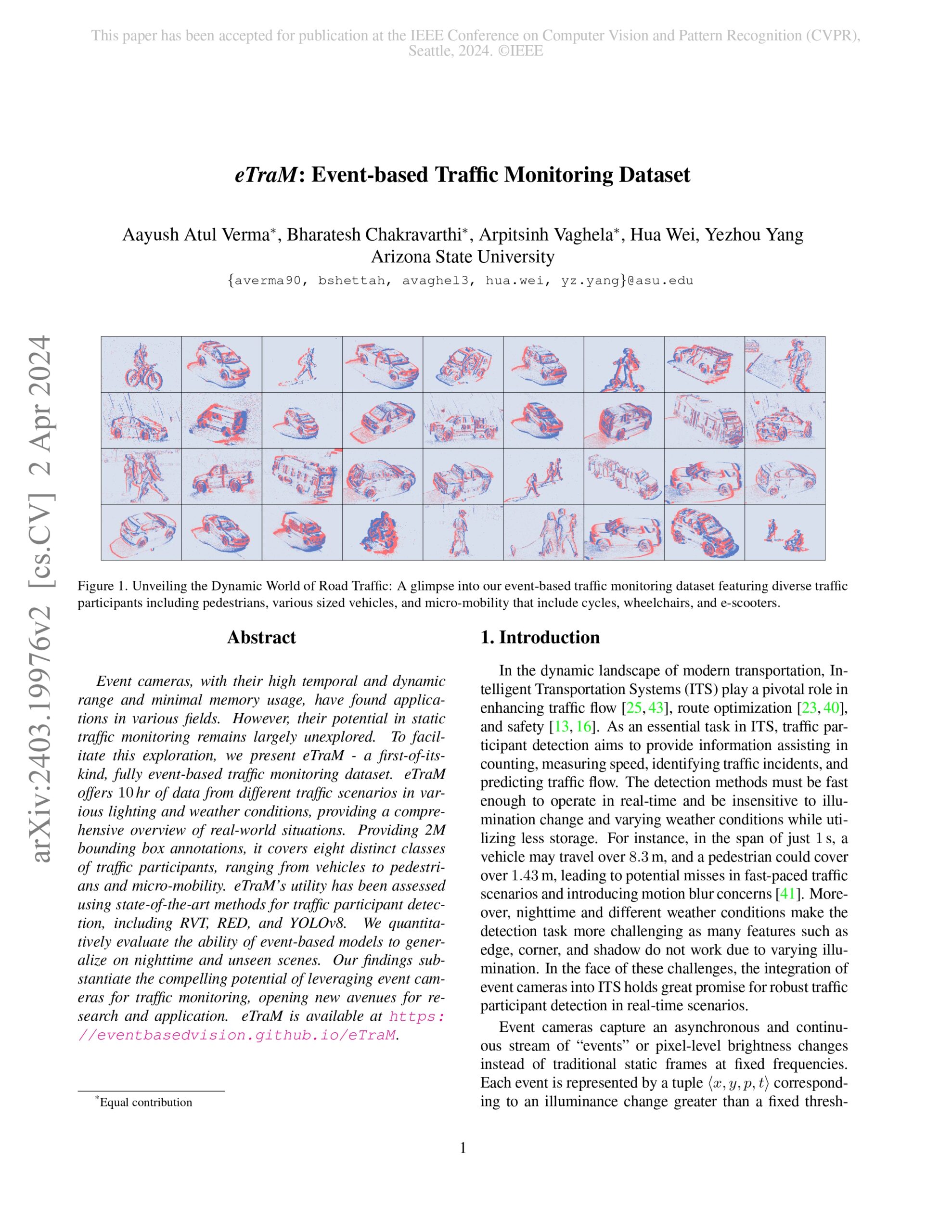 eTraM: Event-Based Traffic Monitoring Dataset