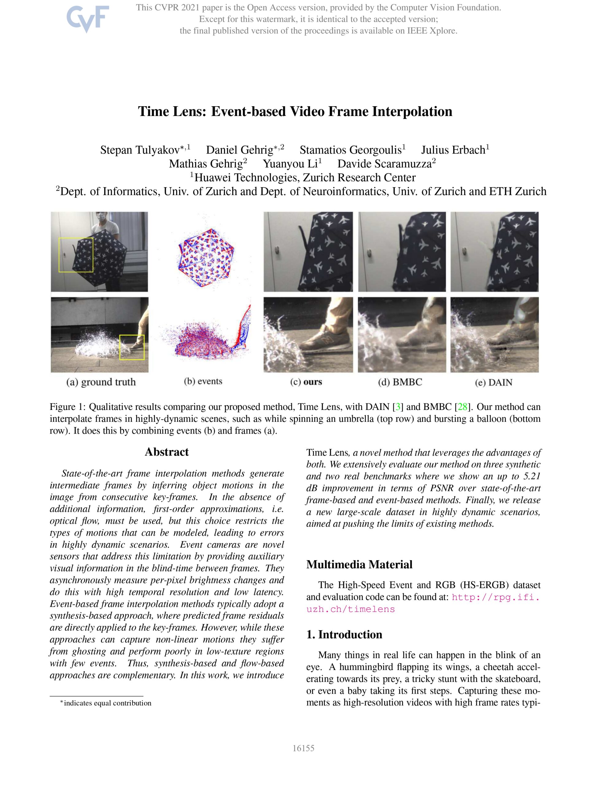 Time Lens: Event-based Video Frame Interpolation