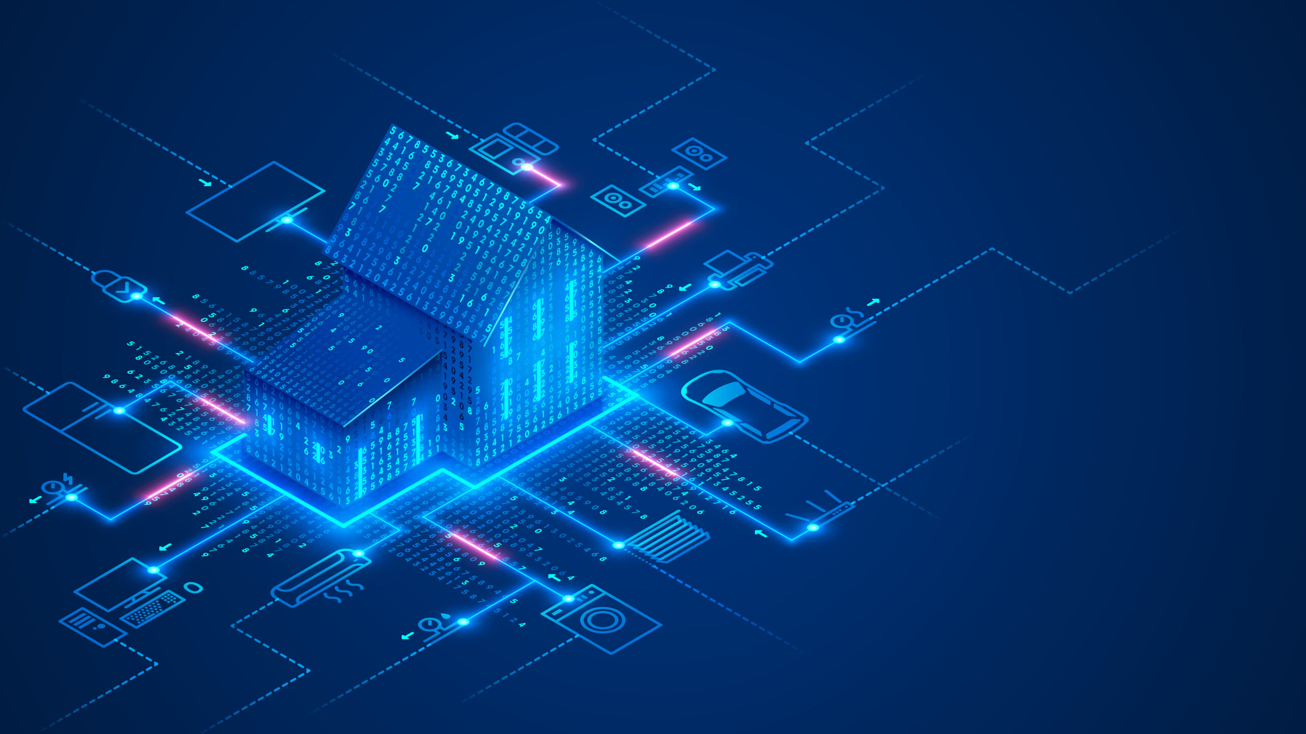 Smart,Home,Technology,Conceptual,Banner.,Building,Consists,Digits,And,Connected